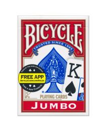 Spielkarten Bicycle 88 Rider Back Jumbo Index rot