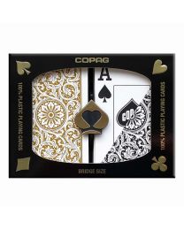 COPAG 1546 Bridge-Größe Jumbo Index Spielkarten schwarz und gold