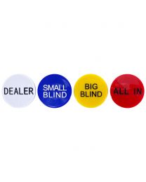 Komplette Dealer Button Set 4 Stück