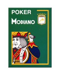Modiano Karten Poker Cristallo 4 Eckzeichen dunkelgrün
