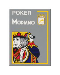 Modiano Karten Poker Cristallo 4 Eckzeichen grau
