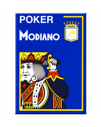Modiano Karten Poker Cristallo 4 Eckzeichen blau
