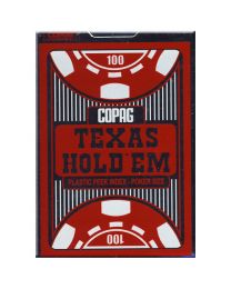 COPAG Spielkarten Texas Hold’em Plastik Peek Index rot