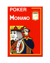 Modiano Karten Poker Cristallo 4 Eckzeichen rot