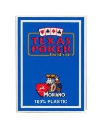 Plastik Spielkarten Modiano Texas Poker hellblau