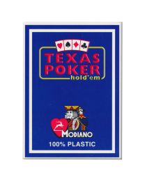 Plastik Spielkarten Modiano Texas Poker blau