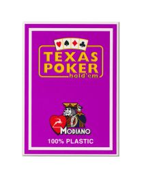 Plastik Spielkarten Modiano Texas Poker lila
