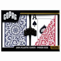 COPAG Plastik Pokerkarten Doppeldeck rot & blau